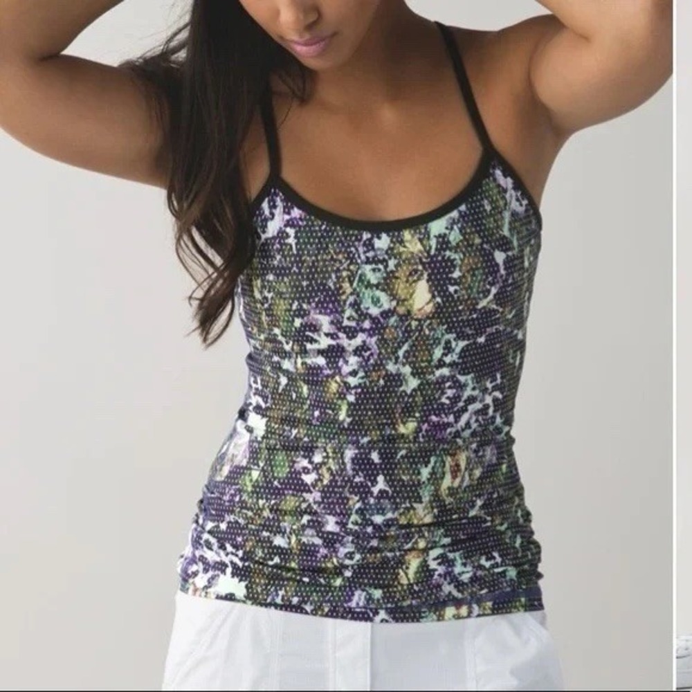 Lululemon Power Y Tank Luon in the Lilac Size 4 Yoga Pilates Unpadded Wicking